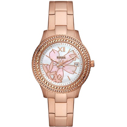 Fossil  ES5192女士 玫瑰金 不鏽鋼 石英手錶，原價$170.00，現僅售$68.00，免運費！