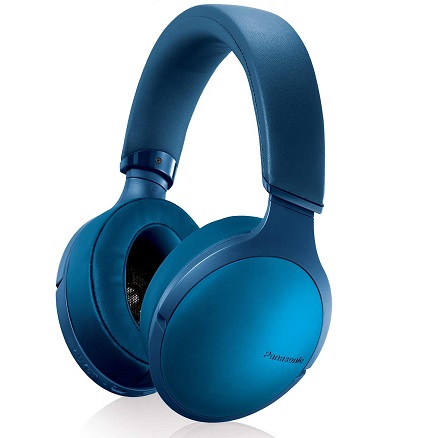 Panasonic Premium Hi-Res Wireless Bluetooth Over The Ear Headphones with 3D Ear Pads and 3 Sound Modes - RP-HD305B-A (Blue), only $19.99