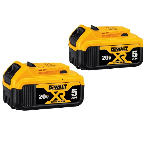 DEWALT得伟 20V Max XR DCB205-2大容量 充电电池2块，5.0-Ah/块，原价$239.00，现仅售$140.00，免运费！