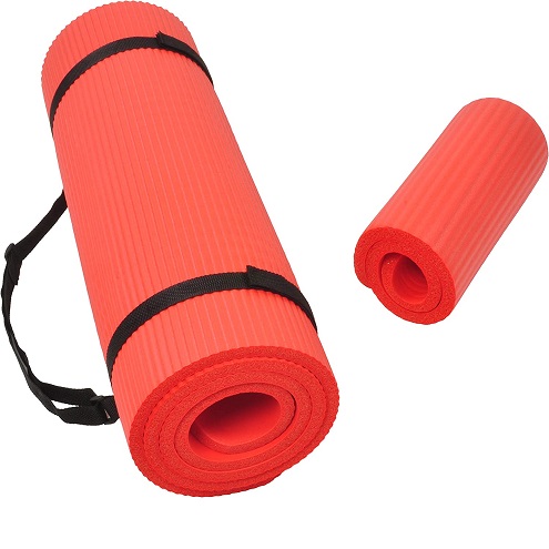 BalanceFrom  All Purpose 1/2-Inch Extra Thick High Density Anti-Tear Exercise Yoga Mat and Knee Pad with Carrying Strap and Yoga Blocks, only $13.49