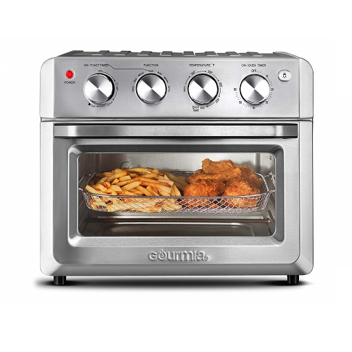 Gourmia Toaster Oven Air Fryer Combo 7-in-1 cooking functions 1550 watt air fryer oven 19.8L capacity air fryer accessories included convection toaster oven rack, air fryer basket GTF7580, only $72.00