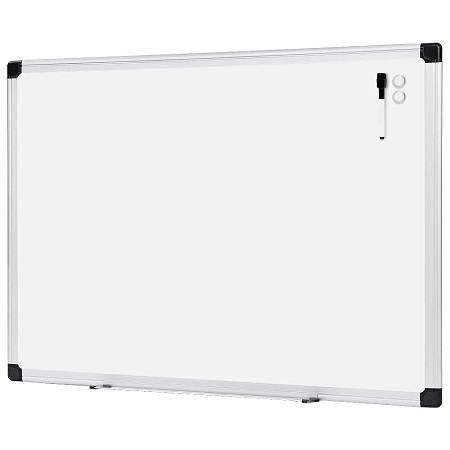 Amazon Basics Magnetic Dry Erase White Board, 35 x 47-Inch Whiteboard - Silver Aluminum Frame 35