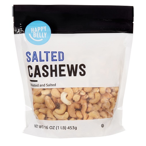 Amazon Brand - Happy Belly Roasted & Salted Cashews, 16 Ounce,  Only $7.11