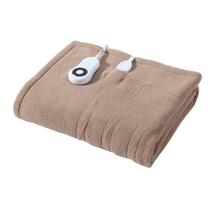 Eddie Bauer - Throw Blanket, Soft & Plush Heated Blanket, Cozy Fleece Bedding with Sherpa Reverse, 5 Heat Setting, Linen 50