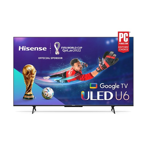 Hisense ULED 4K Premium 75U6H Quantum Dot QLED Series 75-Inch Smart Google TV, Dolby Vision Atmos, Voice Remote, Compatible with Alexa (2022 Model) 75-Inch Google TV, Now Only $699.99