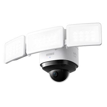 eufy security Floodlight Cam 2 Pro, 360-Degree Pan and Tilt Coverage, 2K Full HD, Smart Lighting, Weatherproof, On-Device AI Subject Lock and Tracking, No Monthly Fee, Hardwired, Only $199.49