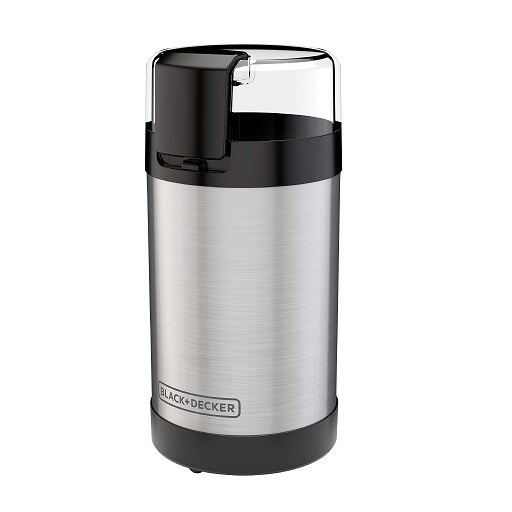 BLACK+DECKER Coffee Grinder One Touch Push-Button Control, 2/3 Cup Bean Capacity, Stainless Steel, List Price is $24.99, Now Only $15.93