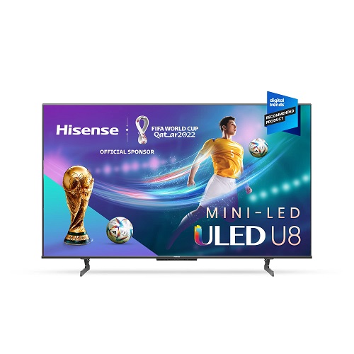 Hisense U8H QLED Series Quantum 4K ULED Mini-LED 55-Inch Class Google Smart TV with Alexa Compatibility, Quantum Dot, 1500-nit HDR10+, and Dolby Vision (55U8H, 2022 Model), Only $599.99