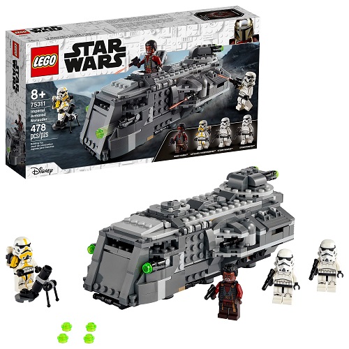 LEGO Star Wars: The Mandalorian Imperial Armored Marauder 75311 Awesome Toy Building Kit for Kids with Greef Karga and Stormtroopers; New 2021 (478 Pieces), List Price is $39.99, Now Only $29.79