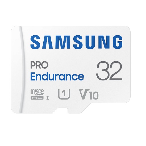 SAMSUNG PRO Endurance 32GB MicroSDXC Memory Card with Adapter for Dash Cam, Body Cam, and security camera – Class 10, U1, V10 (‎MB-MJ32KA/AM) New 32 GB, Only $7.99