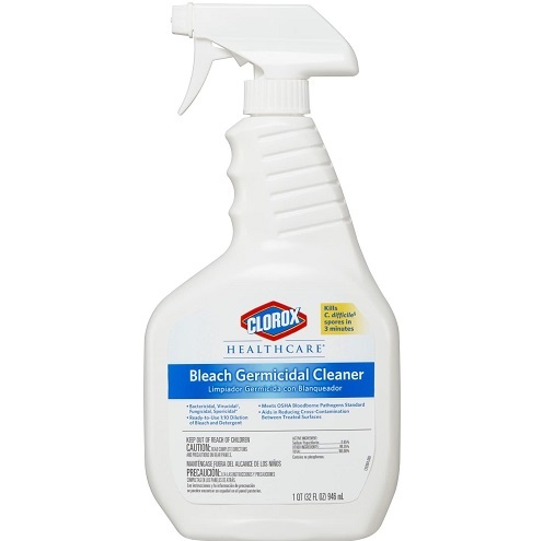 Clorox Healthcare Bleach Germicidal Cleaner Spray, 32 Ounces (68970) 32 Ounces (Pack of 1) Bleach Spray, List Price is $23.23, Now Only $12.05