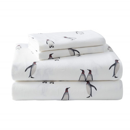 Eddie Bauer - Queen Sheets, Cotton Flannel Bedding Set, Brushed For Extra Softness, Cozy Home Decor (Rookeries, Queen) Rookeries Queen, List Price is $64.99, Now Only $33.69