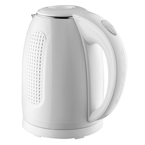 Ovente Portable Electric Kettle Stainless Steel Instant Hot Water Boiler Heater 1.7 Liter 1100W Double Wall Insulated Fast Boiling with Automatic Shut Off, White KD64W, Only $15.99