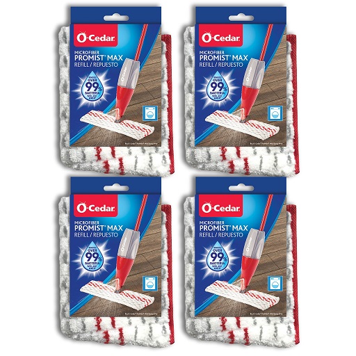 O-Cedar ProMist MAX Washable Refill, 4 Count (Pack of 1), Red and White, List Price is $39.96, Now Only $9.91, You Save $30.05