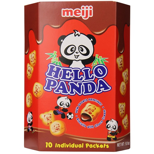 Meiji 明治巧克力夹心熊猫小饼干，10小包共9.1 oz，原价$8.61，现仅售$4.73，免运费！