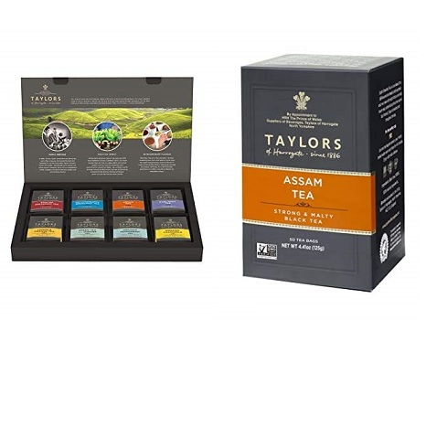 Taylors of Harrogate Classic Tea Variety Box, 48 Count (Pack of 1) & Pure Assam, 50 Teabags, List Price is $20.73, Now Only $6.47