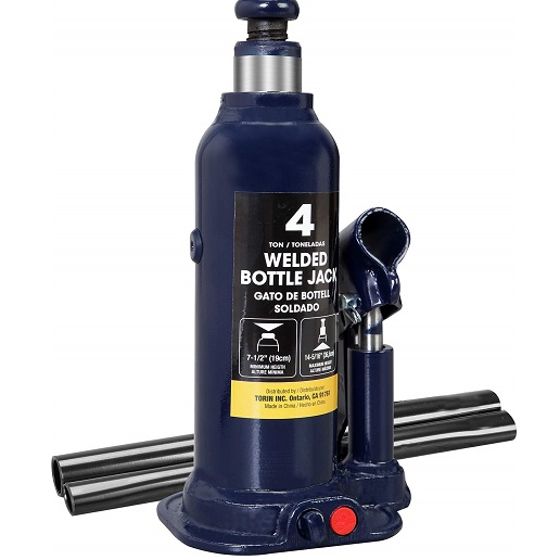TCE 4 Ton (8,000 LBs) Capacity Hydraulic Welded Bottle Jack, AT90403BU , Blue, List Price is $24.99, Now Only $17.3, You Save $7.69