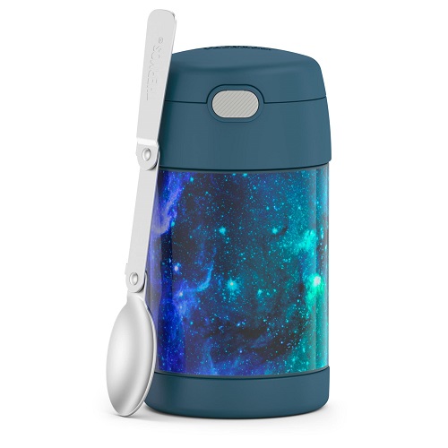THERMOS FUNTAINER 16 Ounce Stainless Steel Vacuum Insulated Food Jar with Spoon, Galaxy Teal, List Price is $19.99, Now Only $14.99, You Save $5