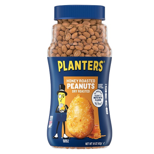 PLANTERS Honey Roasted Peanuts, 16 oz. Resealable Jar | Flavored Peanuts with a Sweet Honey Coating & Sea Salt | Wholesome Snacking | Kosher, Now Only $2.94