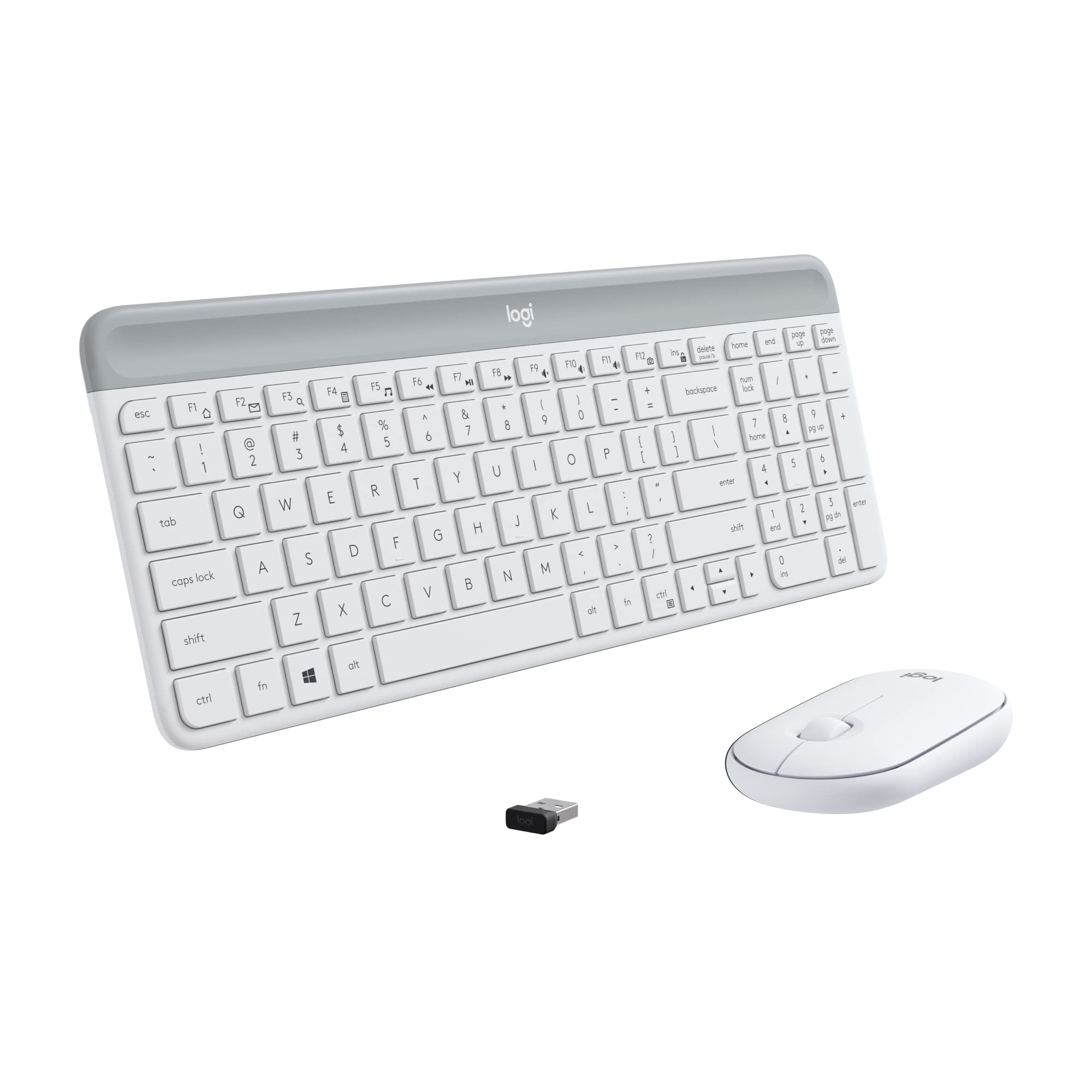 Logitech MK470 Slim Wireless Keyboard and Mouse Combo - Modern Compact Layout, Ultra Quiet, 2.4 GHz USB Receiver, Plug n' Play Connectivity, Compatible with Windows - Only $29.99