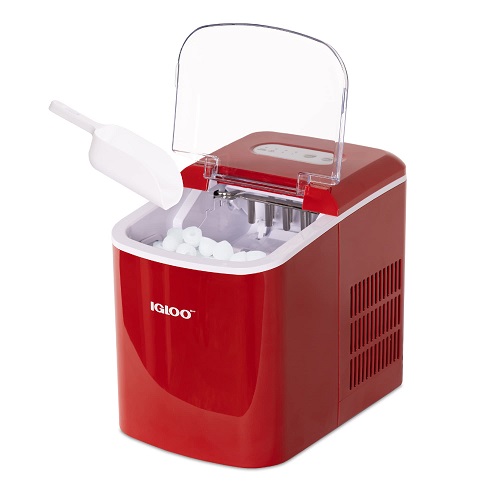 Igloo Electric Countertop Ice Maker Machine - Automatic and Portable - 26 Pounds in 24 Hours - Ice Cube Maker - Ice Scoop and Basket - Ideal for Iced Coffee and Cocktails Only $99