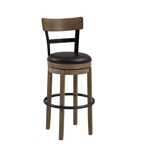 Ball & Cast Swivel Pub Height Barstool 29 Inch Seat Height Light Brown Set of 1 Brown Seat 30 inch,   Now Only $56.00