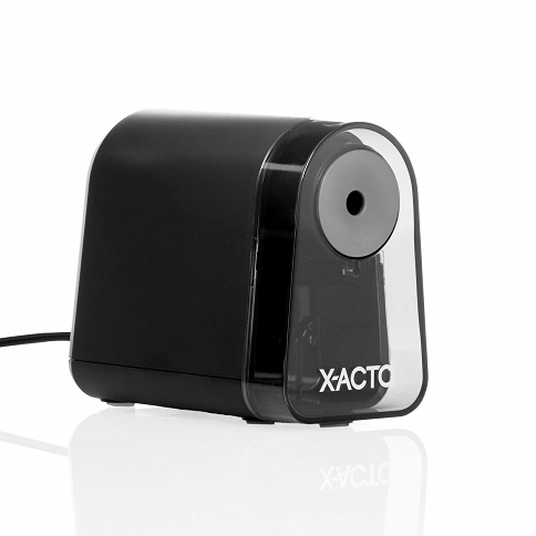 X-ACTO Pencil Sharpener, Mighty Mite Electric Pencil Sharpener with Pencil Saver, SafeStart Motor, Small Pencil Sharpener for Teacher and Homeschool Supplies, Black,  Only $11.99