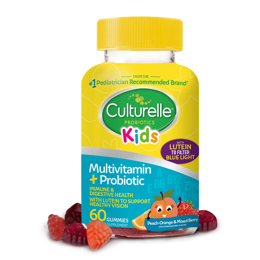 Culturelle Kids Multivitamin + Probiotic for Kids (Ages 2+)  Digestive Health & Immune Support Gummies with Lutein to Support Eye Health Kids   (60 Count), Now Only $16.90