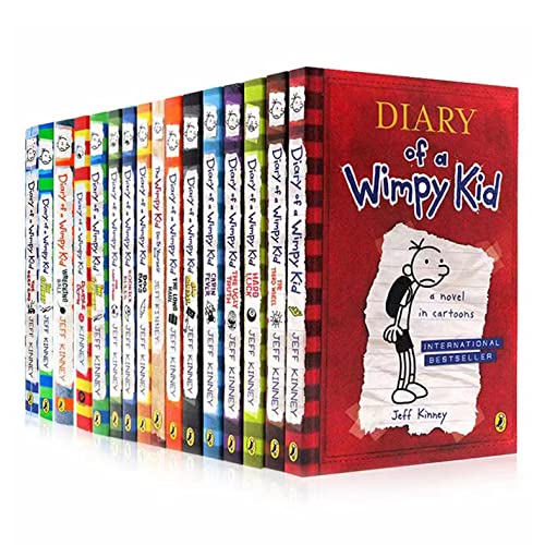 《Diary of a Wimpy Kid小屁孩日记丛书 1 - 16 本套装》 ，原价$108.99，现仅售$48.66，免运费！