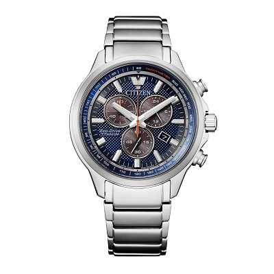 Citizen Men's Eco-Drive Weekender Chronograph Watch in Super Titanium, Blue Dial (Model: AT2471-58L), List Price is $495, Now Only $259.99, You Save $235.01