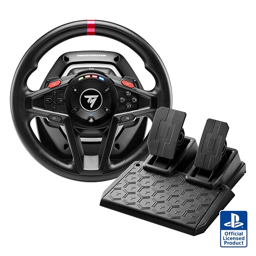Thrustmaster T128P, Force Feedback Racing Wheel with Magnetic Pedals  (PS5, PS4, PC) T128 Playstation | PC, List Price is $199.99, Now Only $139.99