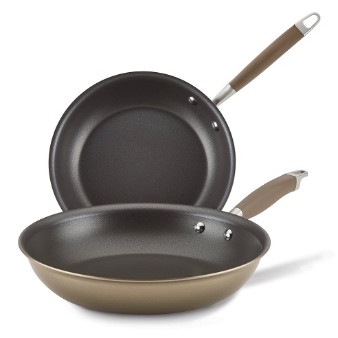 Anolon Advanced Home Hard-Anodized Nonstick Skillets (2 Piece Set- 10.25-Inch & 12.75-Inch, Bronze) Skillet Set, List Price is $69.99, Now Only $48.99, You Save $21