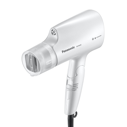 Panasonic nanoe Salon Hair Dryer with Oscillating Quick Dry Nozzle, Folding Hair Dryer for Travel and Home, 3 Airflow Settings for Easy Styling and Healthy Hair - EH-NA2C-W (White)  Only $64.65