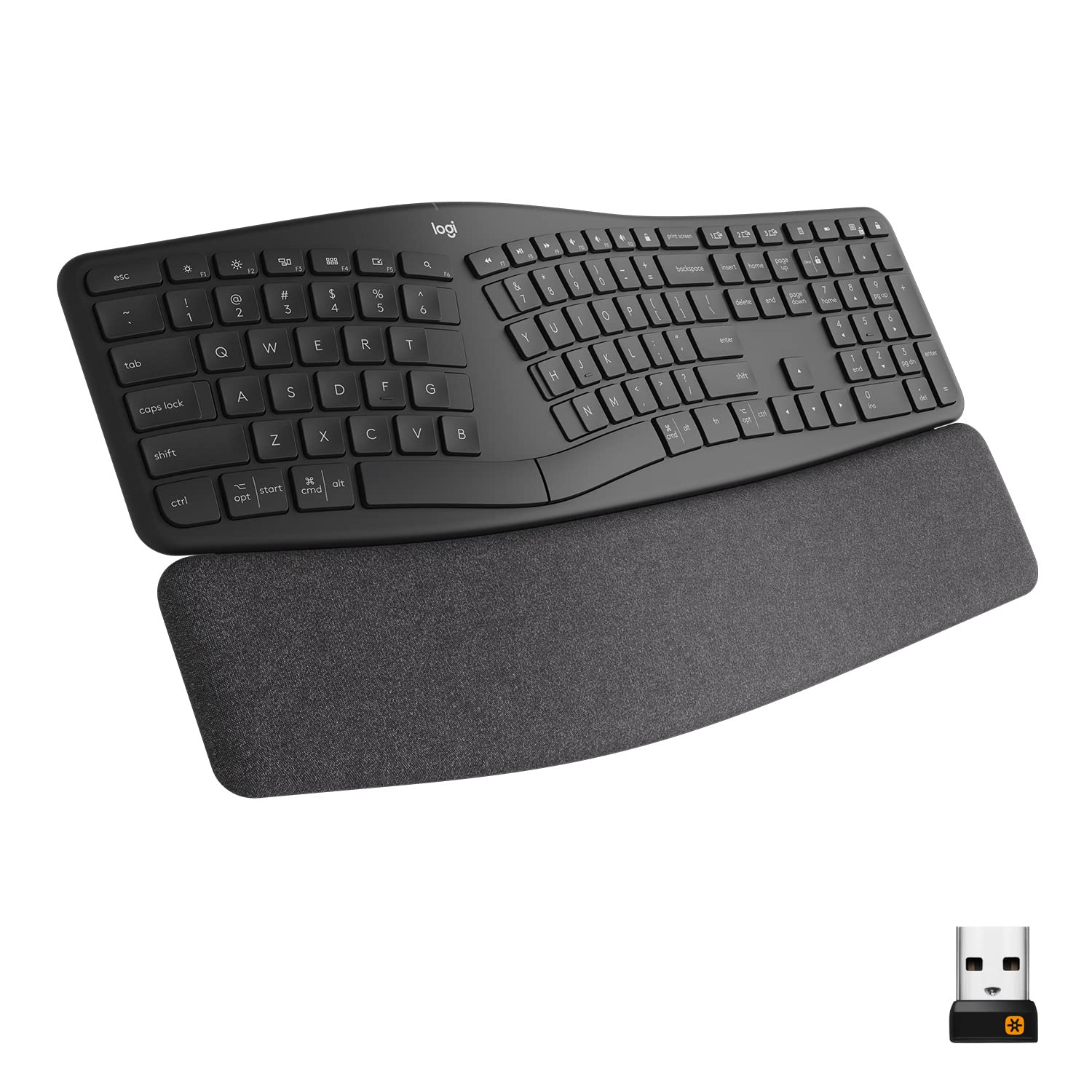 Logitech ERGO K860 Wireless Ergonomic Keyboard - Split Keyboard, Wrist Rest, Natural Typing, Stain-Resistant Fabric, Bluetooth and USB Connectivity,  Only $107.35