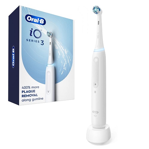 Oral-B iO Series 3 Electric Toothbrush with (1) Brush Head, Rechargeable, White iO Series 3 White, List Price is $79.99, Now Only $39.99, You Save $40