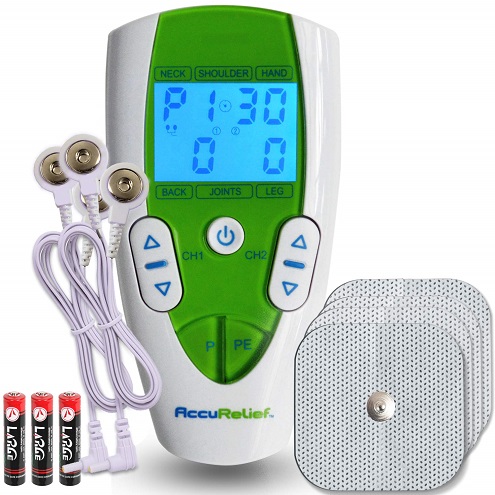 AccuRelief TENS Unit Pain Relief System - Muscle Stimulator For Pain Relief From Back Pain, Neck Pain, And Other Body Pains - Clinical Strength OTC Approved,Only $13.99