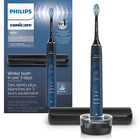 Philips Sonicare 9000 Special Edition Rechargeable Toothbrush, Blue/Black, HX9911/92, List Price is $189.99, Now Only $109, You Save $80.99