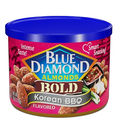 史低價！Blue Diamond  杏仁，韓國燒烤味，6 oz，現僅售$2.83，免運費！不同口味可選！