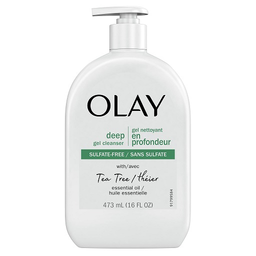 Olay Deep Gel Cleanser with Tea Tree Essential Oil, 16 Oz, List Price is $12.49, Now Only $5.49