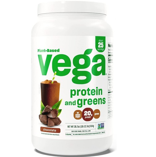 Vega Protein and Greens Vegan Protein Powder Chocolate (25 Servings) - 20g Plant Based Protein Plus Veggies, Vegan, Non GMO, Pea Protein for Women and Men, 1.8lb, only $14.59