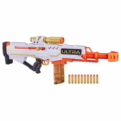 Nerf Ultra Pharaoh Blaster with Premium Gold Accents, 10-Dart Clip, 10 Nerf Ultra Darts, Bolt Action, Compatible Only with Nerf Ultra Darts, List Price is $55.99, Now Only $19.97, You Save $36.02