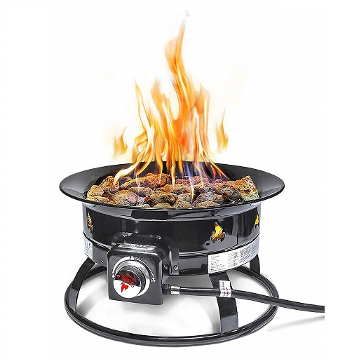 Outland Living Portable Propane Fire Pit, 19-inch, 58,000 BTU Smokeless Gas Firebowl | Perfect for Camping, Patio, Backyard, Tailgating, Deck, RV| Black 823 Standard,  Only $70.50