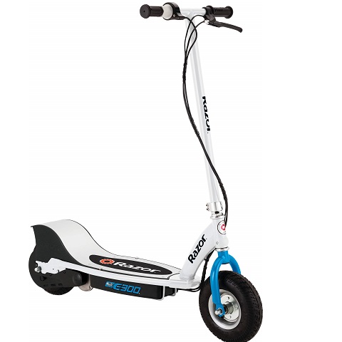 Razor 13113614 E300 Electric Scooter Standing Ride (E300) White/Blue, List Price is $359.99, Now Only $176.78