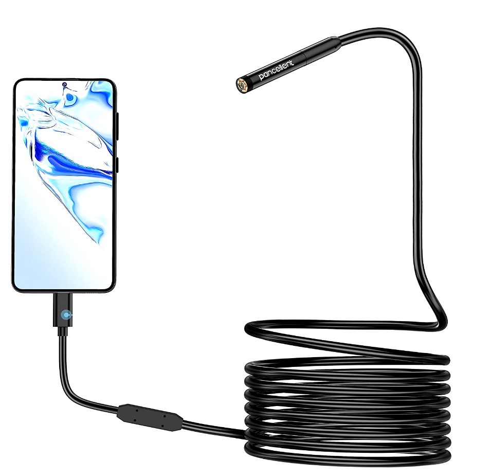 1080P Endoscope Snake Inspection Camera, Pancellent Type C Borescope, WiFi Scope Camera with 6 LED Lights for Android and iOS Smartphone, iPhone, iPad, Samsung (9.84FT)
