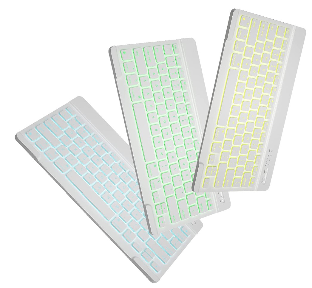 UMAVER 7 Color Backlit Mac Keyboard, Ultra Slim Bluetooth Wireless Keyboard for MacBook Pro/Air, Mac Mini/Pro/Studio, iMac and More