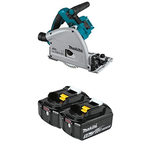 Makita XPS01Z 36V (18V X2) LXT Brushless 6-1/2” Plunge Circular Saw with bonus Makita BL1850B-2 18V LXT Lithium-Ion 5.0Ah Battery, 2/pk, List Price is $559.04, Now Only $389, You Save $170.04