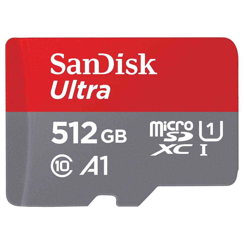 SanDisk 512GB Ultra microSDXC UHS-I Memory Card with Adapter - Up to 150MB/s, C10, U1, Full HD, A1, MicroSD Card - SDSQUAC-512G-GN6MA New Generation 512GB, Only $24.99