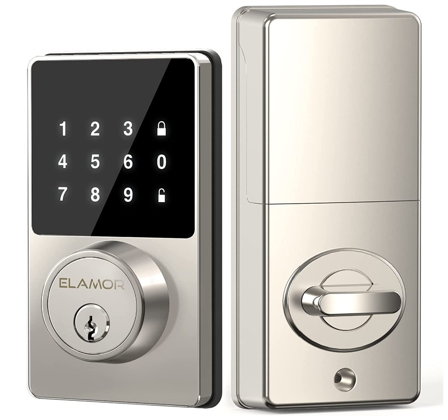 Keyless Entry Door Lock, Smart Lock with Touchscreen Keypad, Secure Deadbolt Lock with 50 User Codes, Easy Installation, Auto Lock, Waterproof Smart Lock for Front Door, Bedroom Door, Home, Apartment