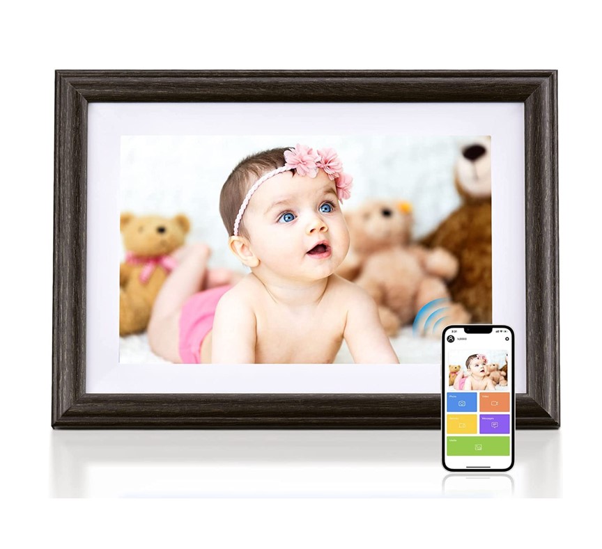 Digital Picture Frame - 10.1 Inch WiFi Digital Photo Frame IPS Touch Screen HD Display, Smart Cloud Photo Frame Share Videos and Photos Instantly by Email or App, 16GB Storage