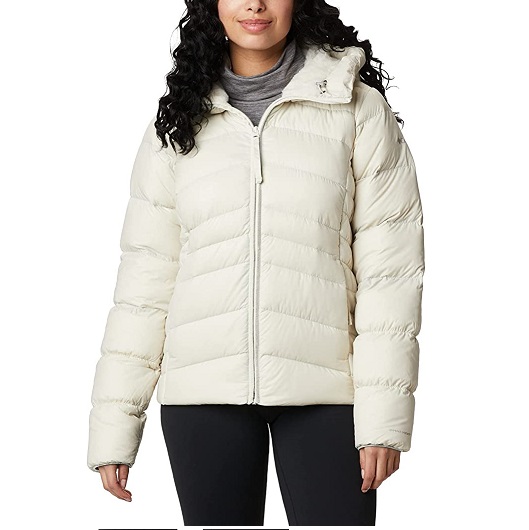 Columbia Women's Autumn Park Down Hooded Jacket, Red Lily, Small, List Price is $170, Now Only $69.98